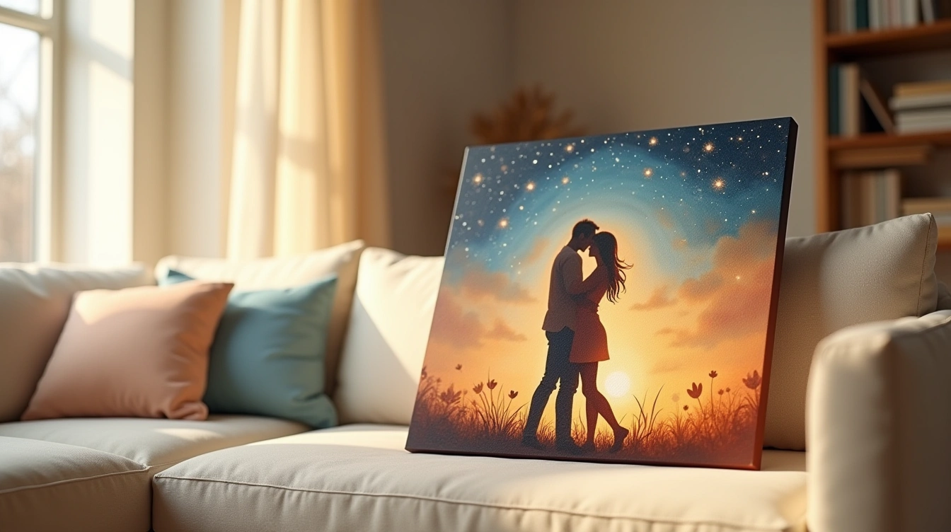 Idées pratiques pour intégrer le tableau couple à la décoration murale